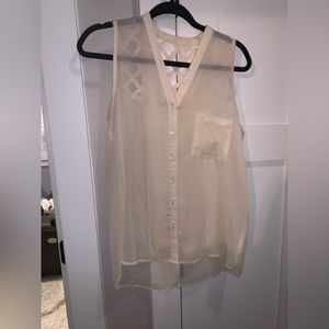 Sheer Off-White Tank